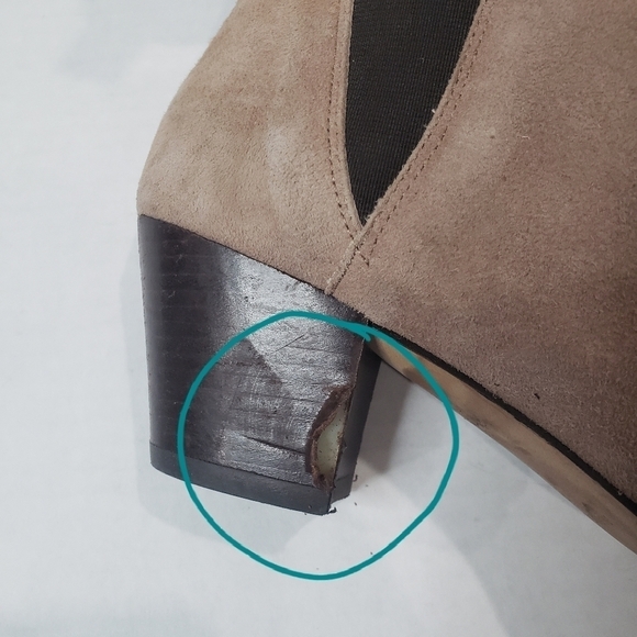 Office London Pointed Toe Suede Ankle Booties Size 39 - Picture 13 of 14